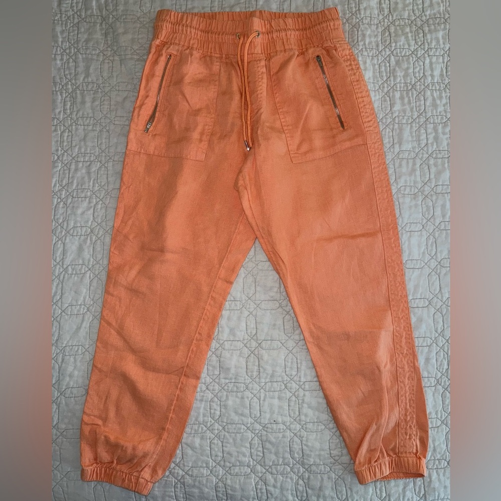 Athleta Cabo Linen Jogger High Rise:
Cactus Peach Size 8P